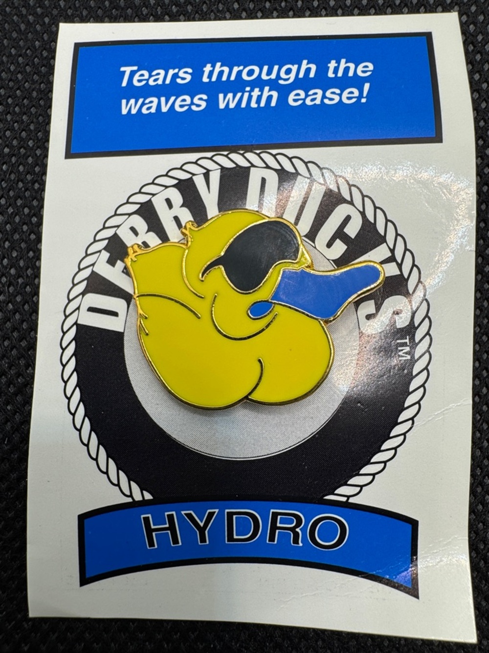 Derry Ducks Hydro Duck Pin - Yellow & Blue Enamel